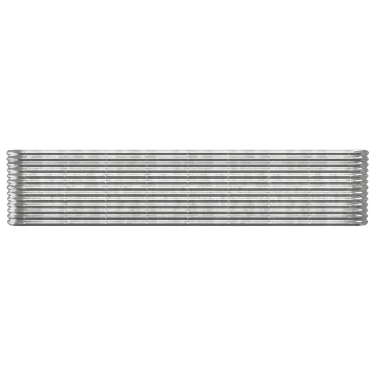 vidaXL Hochbeet, Wetterfestes Hochbeet für Garten Balkon Terrasse, Kräuterhochbeet zum Selber Bauen, Pflanzkasten aus Metall, Verzinkter Stahl Silbern – Bild 5