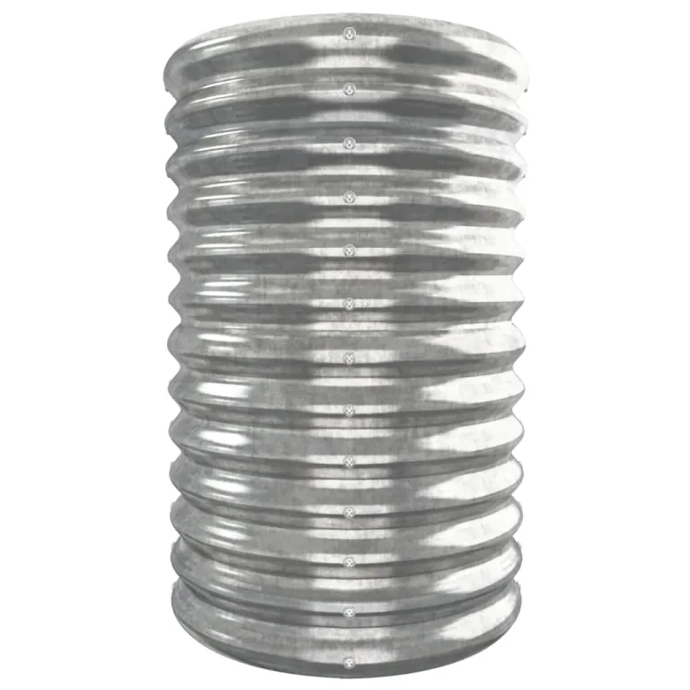 vidaXL Hochbeet, Wetterfestes Hochbeet für Garten Balkon Terrasse, Kräuterhochbeet zum Selber Bauen, Pflanzkasten aus Metall, Verzinkter Stahl Silbern – Bild 6