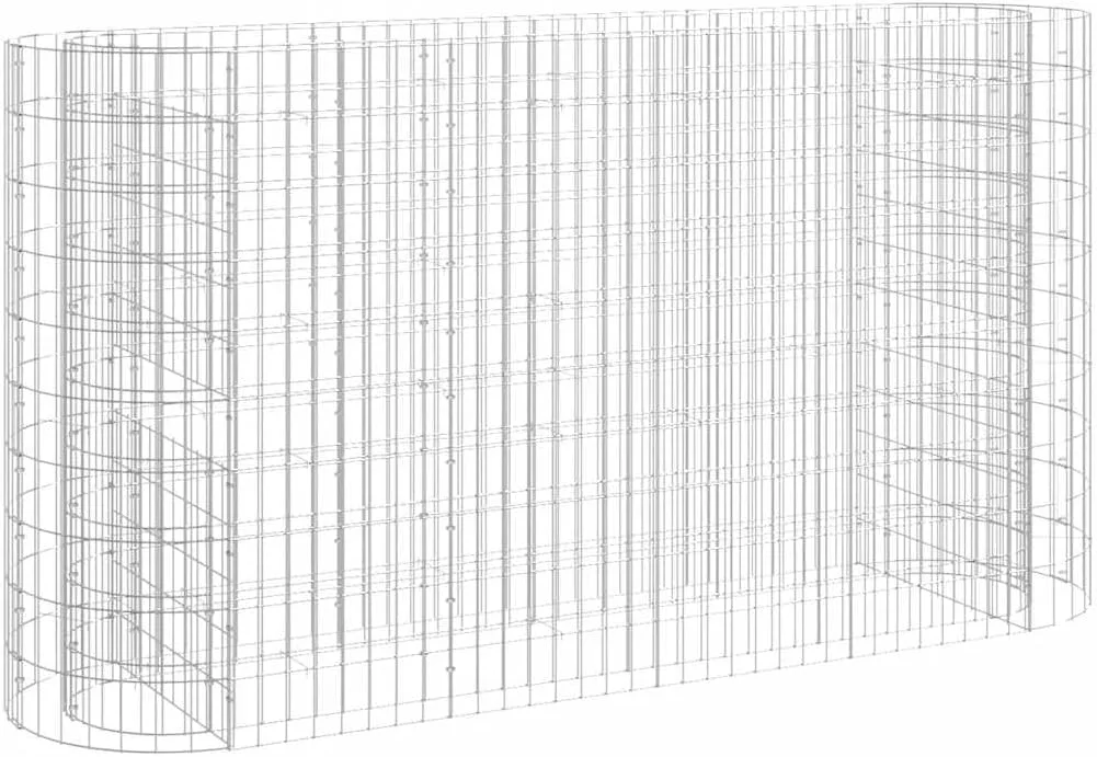vidaXL Gabionen Hochbeet Steinkorb Pflanzkorb Gabionenkorb Pflanzkasten Pflanzkübel Pflanzbeet Garten Verzinktes Eisen 190x50x100 cm - Bild 1
