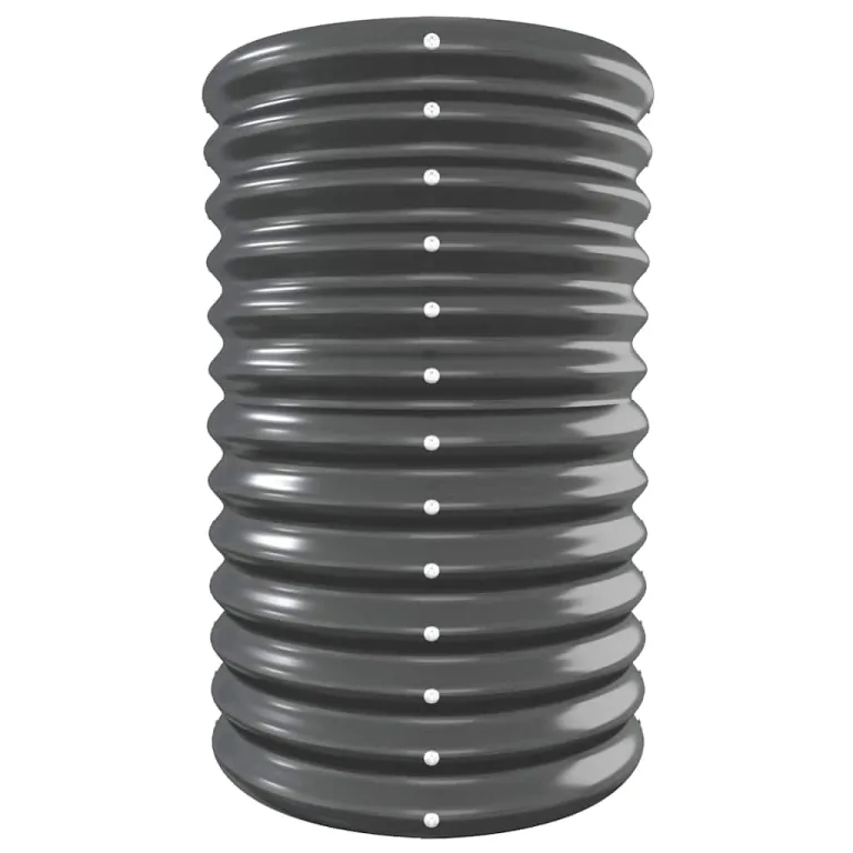 vidaXL Hochbeet, Wetterfestes Hochbeet für Garten Balkon Terrasse, Kräuterhochbeet zum Selber Bauen, Pflanzkasten aus Metall, Verzinkter Stahl Anthrazit – Bild 6