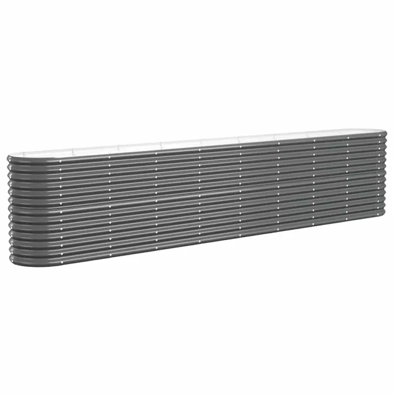 vidaXL Hochbeet, Wetterfestes Hochbeet für Garten Balkon Terrasse, Kräuterhochbeet zum Selber Bauen, Pflanzkasten aus Metall, Verzinkter Stahl Anthrazit – Bild 1