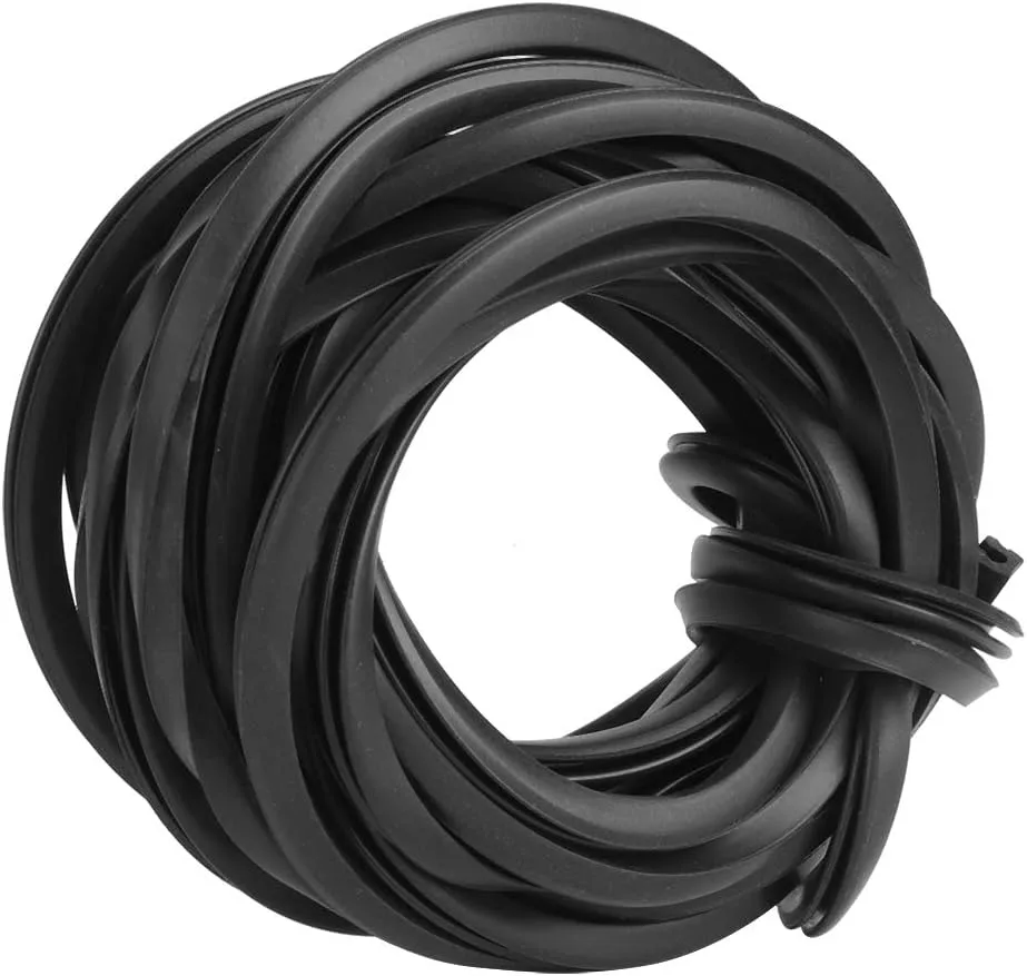 Gewächshaus Gummistreifen 4 m/10 m/18 m Schwarzer Universeller Gummi Dichtungsstreifen Glasdichtungs Gummikabel für Gewächshausbedarf (18M/59.1Ft) - Bild 1