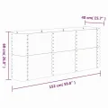 vidaXL Hochbeet, Wetterfestes Hochbeet für Garten Balkon Terrasse, Kräuterhochbeet zum Selber Bauen, Pflanzkasten aus Metall, Verzinkter Stahl Grau - Thumbnail 3