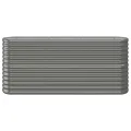 vidaXL Hochbeet, Wetterfestes Hochbeet für Garten Balkon Terrasse, Kräuterhochbeet zum Selber Bauen, Pflanzkasten aus Metall, Verzinkter Stahl Grau - Thumbnail 5