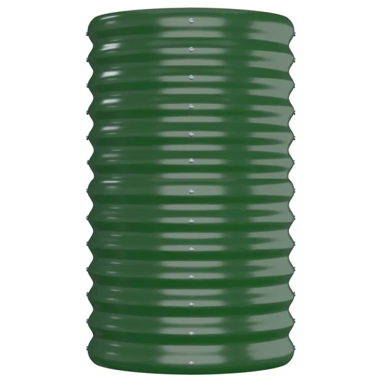 vidaXL Hochbeet, Wetterfestes Hochbeet für Garten Balkon Terrasse, Kräuterhochbeet zum Selber Bauen, Pflanzkasten aus Metall, Pulverbeschichteter Stahl Grün – Bild 6