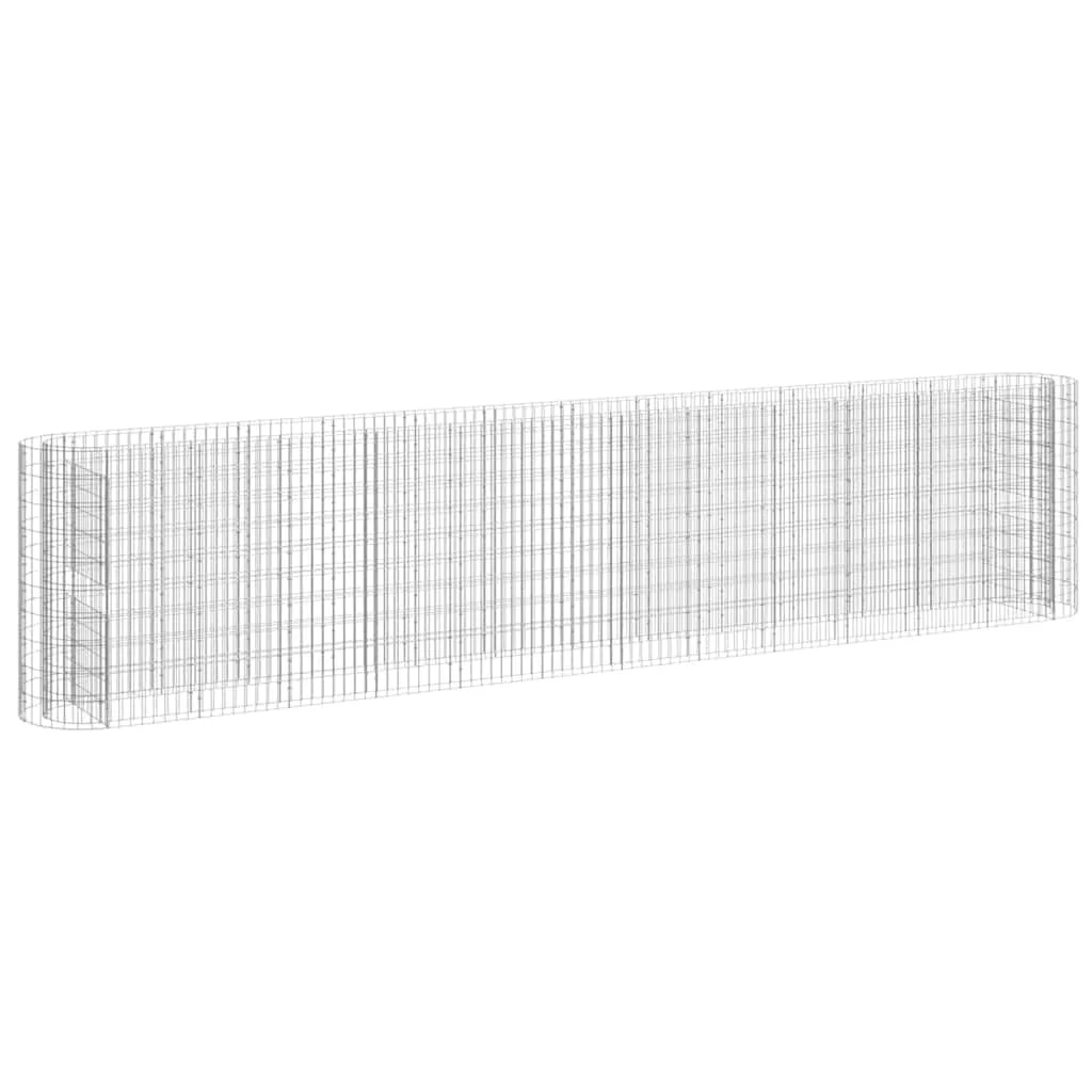 vidaXL Gabionen Hochbeet Steinkorb Pflanzkorb Gabionenkorb Pflanzkasten Pflanzkübel Pflanzbeet Garten Verzinktes Eisen 470x50x100 cm - Bild 1