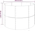 vidaXL Hochbeet, Wetterfestes Hochbeet für Garten Balkon Terrasse, Kräuterhochbeet zum Selber Bauen, Pflanzkasten aus Metall, Verzinkter Stahl Anthrazit - Thumbnail 6