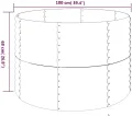 vidaXL Hochbeet, Wetterfestes Hochbeet für Garten Balkon Terrasse, Kräuterhochbeet zum Selber Bauen, Pflanzkasten aus Metall, Verzinkter Stahl Anthrazit - Thumbnail 4