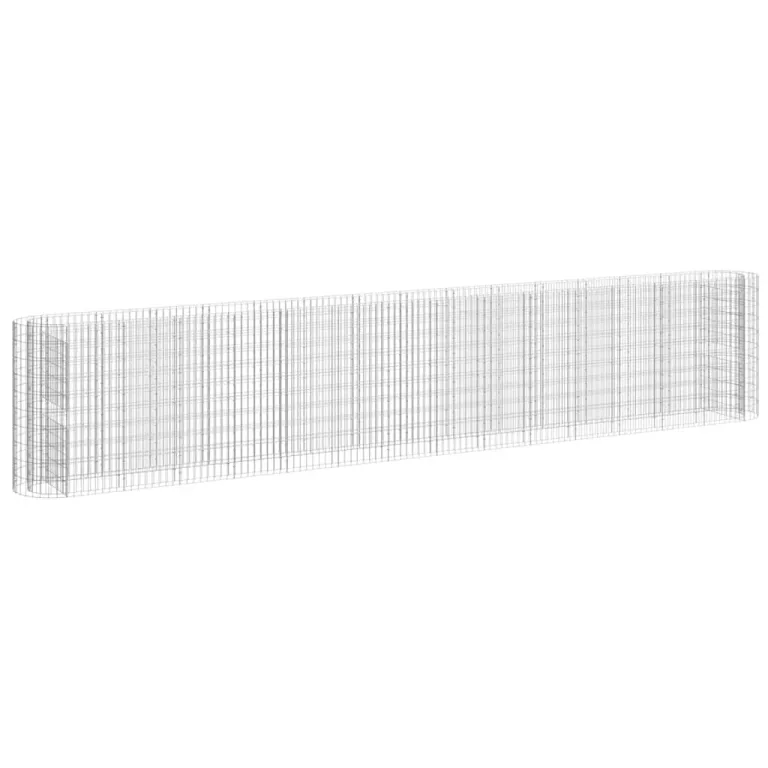 vidaXL Gabionen Hochbeet Steinkorb Pflanzkorb Gabionenkorb Pflanzkasten Pflanzkübel Pflanzbeet Garten Verzinktes Eisen 540x50x100 cm