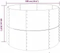 vidaXL Hochbeet, Wetterfestes Hochbeet für Garten Balkon Terrasse, Kräuterhochbeet zum Selber Bauen, Pflanzkasten aus Metall, Verzinkter Stahl Grau - Thumbnail 6