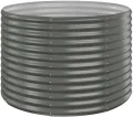 vidaXL Hochbeet, Wetterfestes Hochbeet für Garten Balkon Terrasse, Kräuterhochbeet zum Selber Bauen, Pflanzkasten aus Metall, Verzinkter Stahl Grau - Thumbnail 2