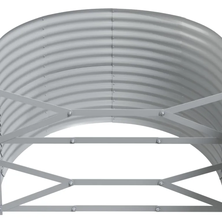 vidaXL Hochbeet, Wetterfestes Hochbeet für Garten Balkon Terrasse, Kräuterhochbeet zum Selber Bauen, Pflanzkasten aus Metall, Verzinkter Stahl Grün – Bild 4