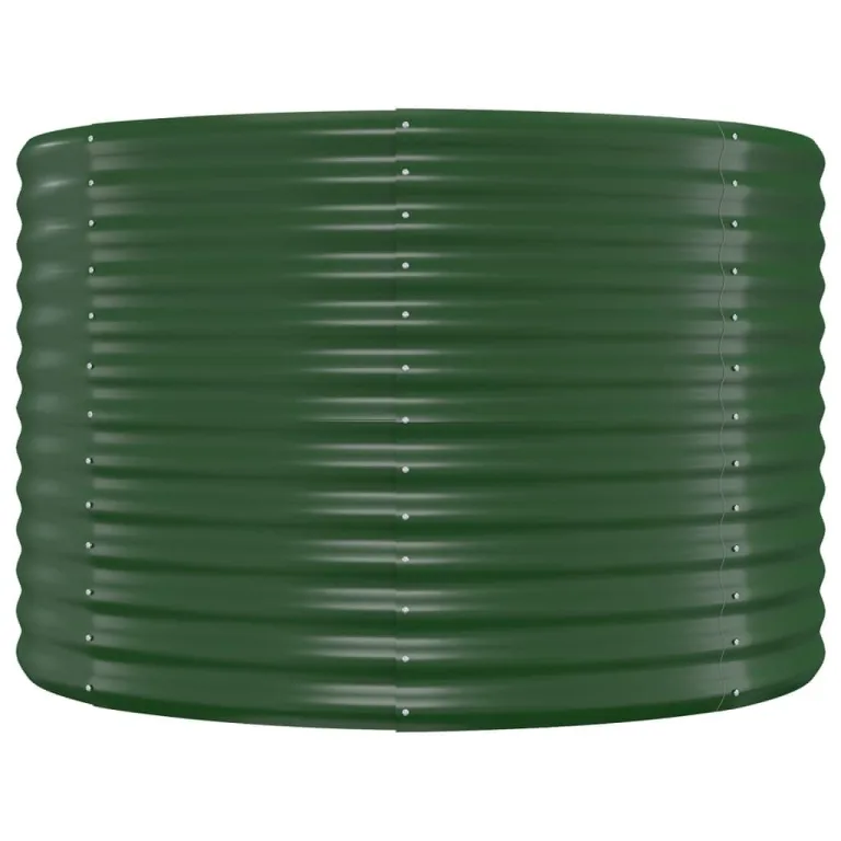 vidaXL Hochbeet, Wetterfestes Hochbeet für Garten Balkon Terrasse, Kräuterhochbeet zum Selber Bauen, Pflanzkasten aus Metall, Verzinkter Stahl Grün – Bild 6