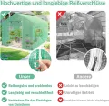 AufuN Foliengewächshaus Gewächshaus 4.5x2x2m für Tomaten, mit Gitternetzfolie und Fernster, Winterfest Folientunnel, Pflanzenhaus, Mehrweg,Schrägdach, Grün - Thumbnail 4