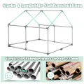 NAIZY Gewächshaus 3x2x2m 6㎡ Gewächshause HDPE+LDPE+Verzinktes Rohr Greenhouse mit Fenster Tomatenhaus Winterfest UV-Schutz für Garten Pflanze, Grün - Thumbnail 6