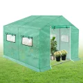 NAIZY Gewächshaus 3x2x2m 6㎡ Gewächshause HDPE+LDPE+Verzinktes Rohr Greenhouse mit Fenster Tomatenhaus Winterfest UV-Schutz für Garten Pflanze, Grün - Thumbnail 1