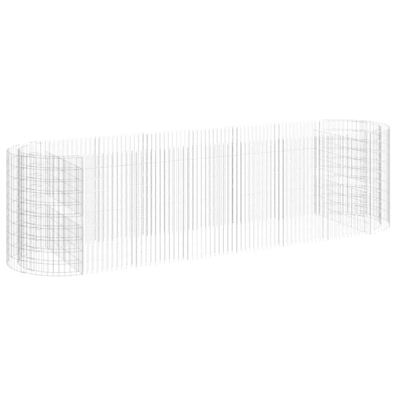 vidaXL Gabionen Hochbeet Steinkorb Pflanzkorb Gabionenkorb Pflanzkasten Pflanzkübel Pflanzbeet Garten Verzinktes Eisen 400x100x100 cm