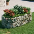 vidaXL Gabionen Hochbeet Steinkorb Pflanzkorb Gabionenkorb Pflanzkasten Pflanzkübel Pflanzbeet Garten Verzinktes Eisen 200x100x50 cm - Thumbnail 2