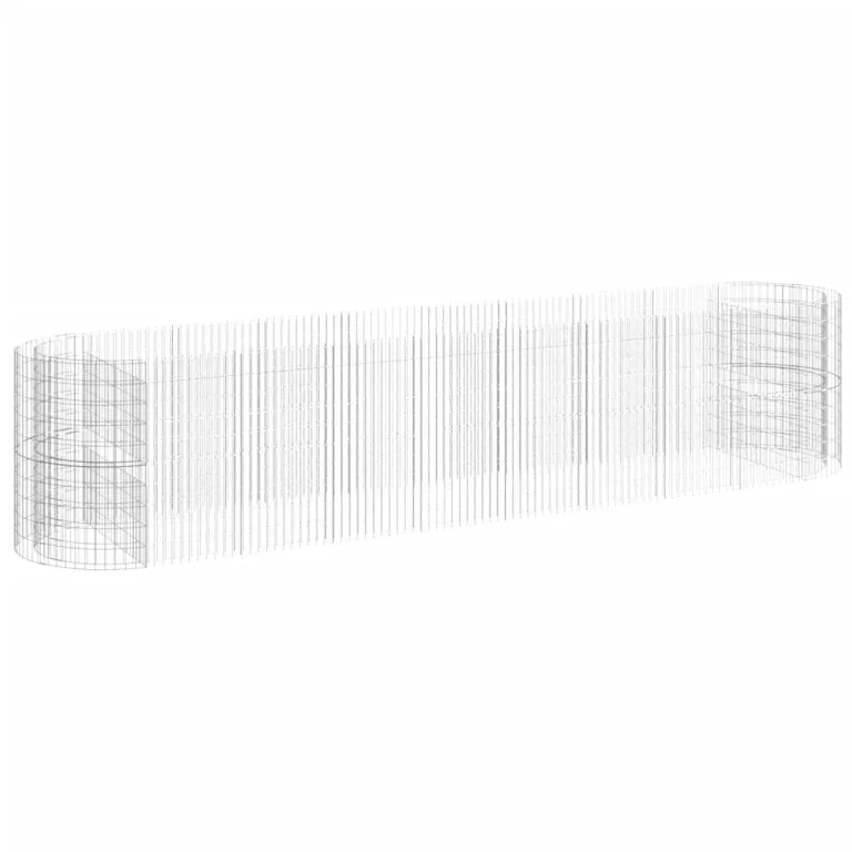 vidaXL Gabionen Hochbeet Steinkorb Pflanzkorb Gabionenkorb Pflanzkasten Pflanzkübel Pflanzbeet Garten Verzinktes Eisen 500x100x100 cm