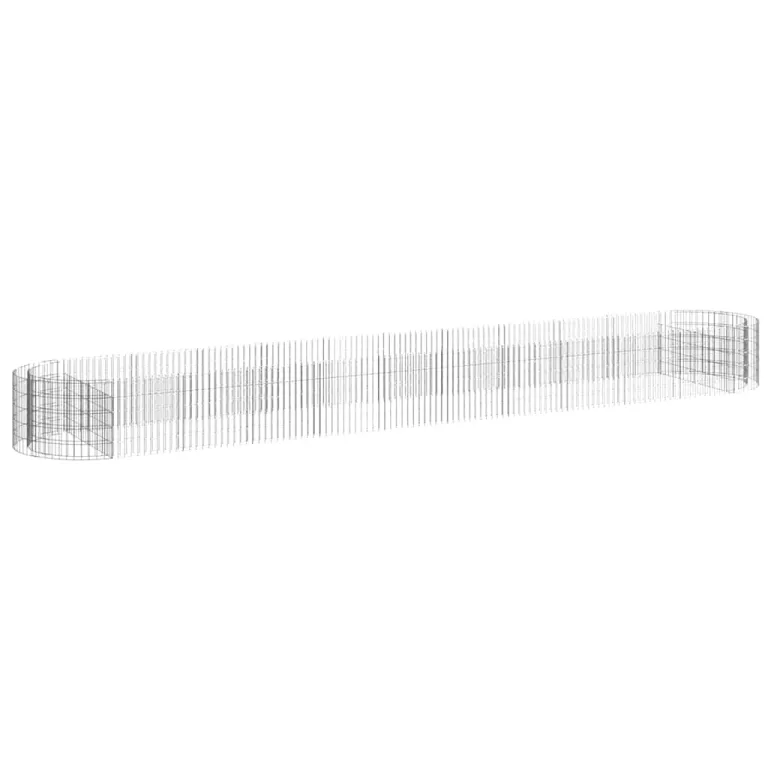 vidaXL Gabionen Hochbeet Steinkorb Pflanzkorb Gabionenkorb Pflanzkasten Pflanzkübel Pflanzbeet Garten Verzinktes Eisen 600x100x50 cm
