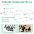 YRHome Gartengewächshäuser Gewächshaus Tomatenhaus Foliengewächshaus Folientunnel Treibhaus Folienzelt Frühbeet Gemüse Pflanzenhaus Gartenhaus mit Fenster für Garten Pflanze Grün 3x2x2m 6m² - Thumbnail 5