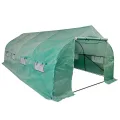 INLIFE Polytunnel Gewächshaus Begehbar & Mobil Stahlrahmen 18 m² - Thumbnail 1