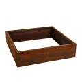 ESTEXO Beeteinfassung Beetumrandung Edelrost Hochbeet Rost Cortenstahl Umrandung Rahmen Pflanzbeet Pflanzkasten Blumenkasten (100x100x25 cm) - Thumbnail 1