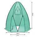 WOLTU Foliengewächshaus, PE-halbdurchsichtiges Tomatengewächshaus für Winterschutz, mit Reißverschluss-Tür, wetterfest & vielseitig, für Garten, Balkon, 160x160x180cm, Grün - Thumbnail 7
