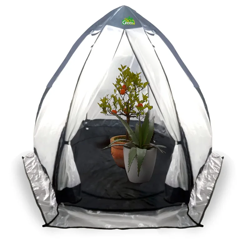 Bio Green Überwinterungszelt/Foliengewächshaus Tropical Island Breeze XL | hochwertige RainExo-Folie | 2 große Belüftungsöffnungen | H 280 x Ø 340 cm – Bild 1