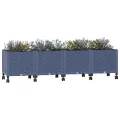 vidaXL Hochbeet Pflanzkasten Pflanzbeet Gemüsebeet Blumenbeet Blumenkasten Frühbeet Gartenbeet Blumenkübel Pflanzkübel 40x40x71cm Polypropylen - Thumbnail 10
