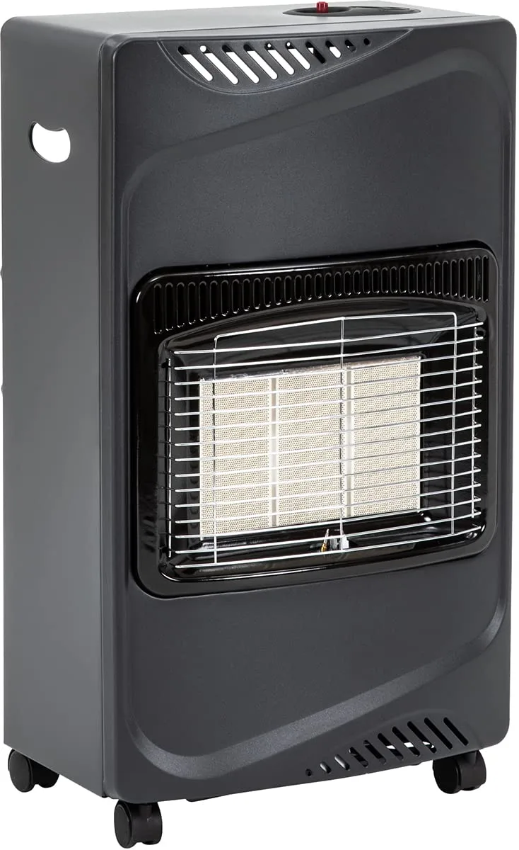 Heidenfeld Gasheizung Inferno GH100 | ???? ???????????????????? ???????????????????????????????? - 4200 Watt - Heizstrahler - Gasheizung für Innenräume - Gasofen - Gasheizer - Gasflaschen bis 15 Kg - Gasschlauch (Schwarz) – Bild 8