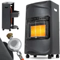 Heidenfeld Gasheizung Inferno GH100 | ???? ???????????????????? ???????????????????????????????? - 4200 Watt - Heizstrahler - Gasheizung für Innenräume - Gasofen - Gasheizer - Gasflaschen bis 15 Kg - Gasschlauch (Schwarz) - Thumbnail 1