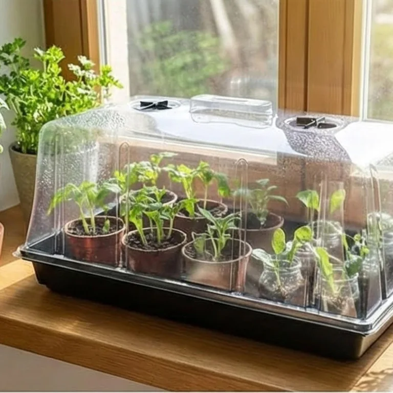 GrowPRO High Dome Zimmergewächshaus, 54x27x25 cm - Anzuchthaus mit verschließbaren Belüftungslöchen, 1 Stück – Bild 3