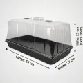 GrowPRO High Dome Zimmergewächshaus, 54x27x25 cm - Anzuchthaus mit verschließbaren Belüftungslöchen, 1 Stück - Thumbnail 2