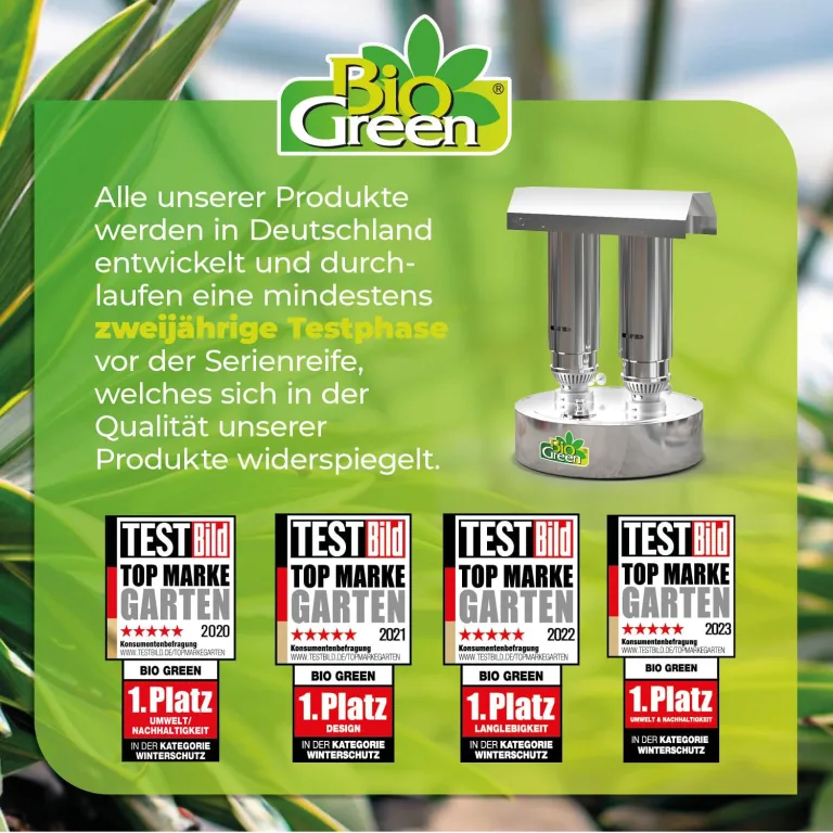 Bio Green Paraffin-Gewächshaus-Heizung WARMAX Power 5 aus Edelstahl | max. 600 Watt | für Gewächshäuser bis 5 m² | max. 3,5 Tage Brenndauer/Füllung – Bild 6
