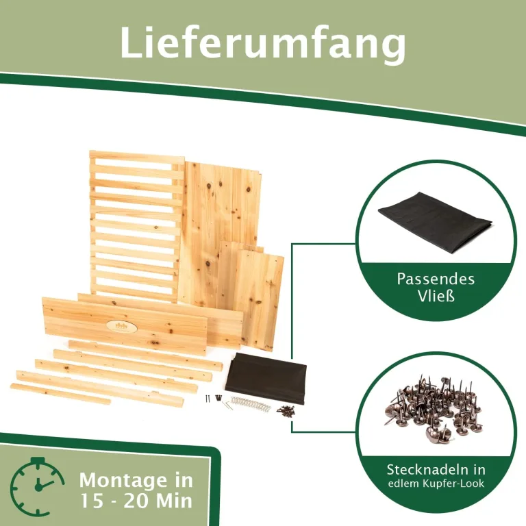 Hochbeet für Balkon und Garten aus Zedernholz, hochwertiger Pflanzkasten mit Ablage, ideal einsetzbar als Anzuchtbeet oder Kräuterbeet, Maße 80x40x85 cm (Typ: HB002) – Bild 7