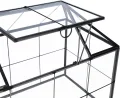 Homtone 23 cm Großer Geometrischer Terrarium-Pflanzgefäß, Hausform, Schwarz, Handgefertigte Glasbox, Vintage-Tischplatte, Miniatur-Blumentopf für Sukkulenten, Kakteen (Schwarz) - Thumbnail 9
