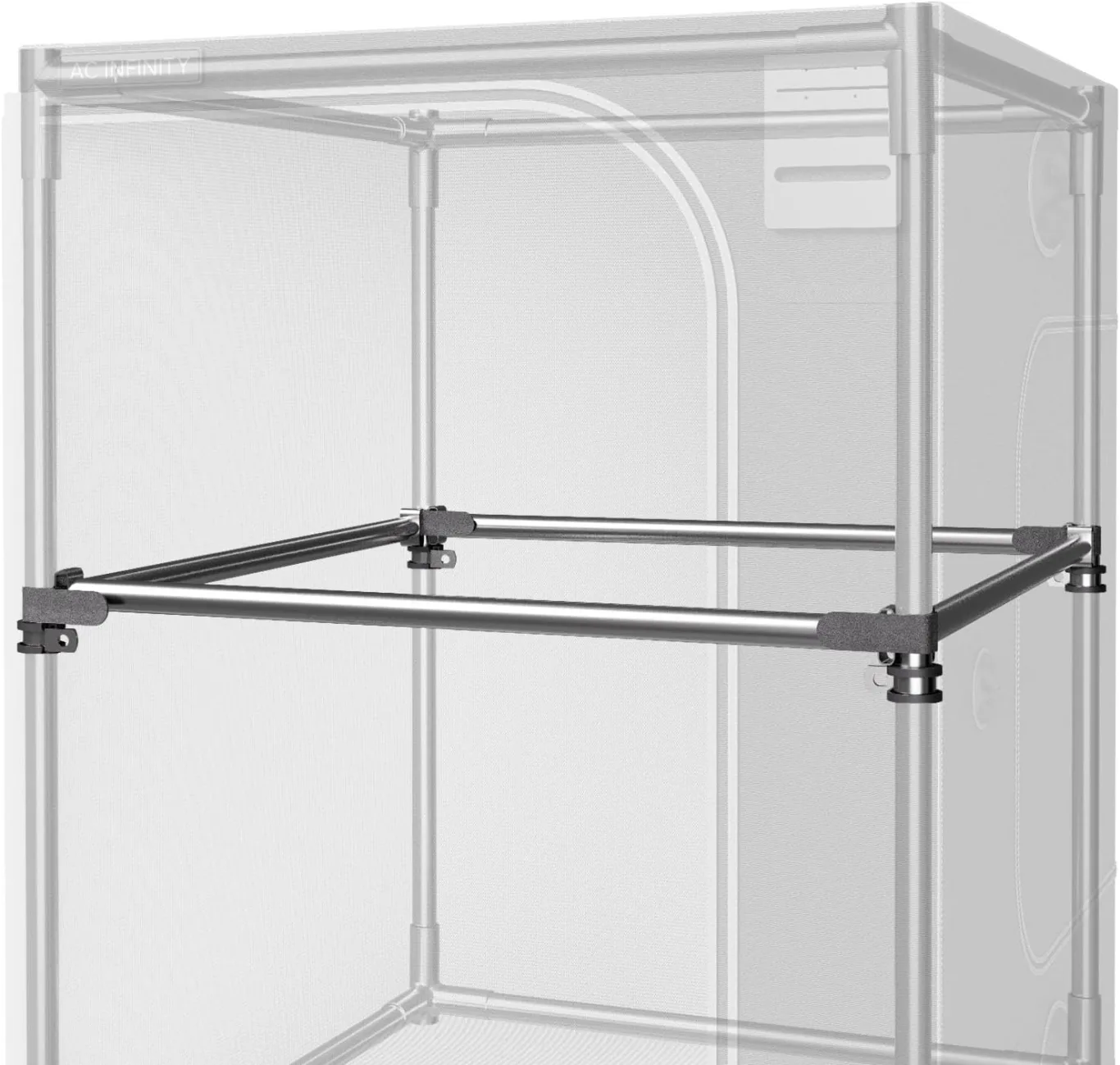 AC Infinity Schwerlast-Grow-Zelt-Montagestangen 150x150 cm, High Airflow CFM Kit Verhindert Einziehen der Wände, Trellis- und Zusatzbeleuchtungs-Montage für alle 150x150 cm Indoor-Grow-Zelte - Bild 1