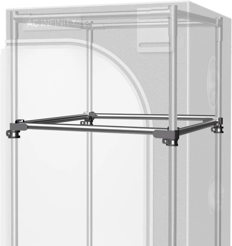 AC Infinity Schwerlast-Grow-Zelt-Montagestangen 150x150 cm, High Airflow CFM Kit Verhindert Einziehen der Wände, Trellis- und Zusatzbeleuchtungs-Montage für alle 150x150 cm Indoor-Grow-Zelte – Bild 8
