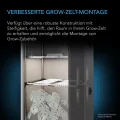 AC Infinity Schwerlast-Grow-Zelt-Montagestangen 150x150 cm, High Airflow CFM Kit Verhindert Einziehen der Wände, Trellis- und Zusatzbeleuchtungs-Montage für alle 150x150 cm Indoor-Grow-Zelte - Thumbnail 2