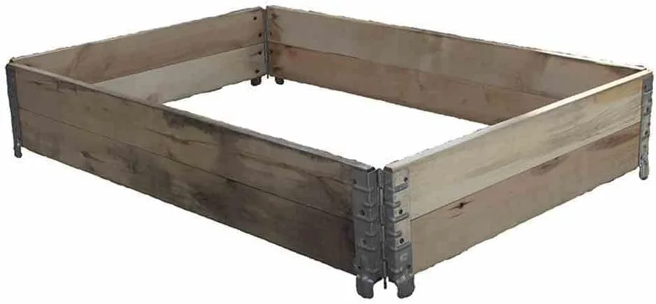 Siena Garden Hochbeet stapelbar 80 x 60 x 19,5 cm, Natur verzinkte Scharniere - Bild 1
