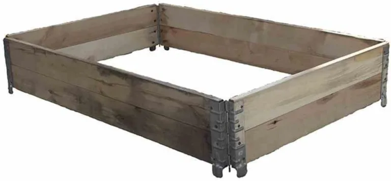 Siena Garden Hochbeet stapelbar 80 x 60 x 19,5 cm, Natur verzinkte Scharniere – Bild 1