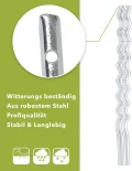 KARAT Tomatenspiralstäbe - 180 cm Länge - 10 Stück - Tomatenstab - Spiralstab - Rankstab - Tomaten Rankhilfe - Pflanzstab aus verzinktem Stahl - Thumbnail 3