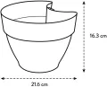 elho Vibia Campana Fallrohrpflanzgefäss 40 - Blumentopf für Regenrohr - vertikaler Garten - 100% recyceltem Plastik - Ø 21.6 x H 16.3 cm - Grün/Pistazien Grün - Thumbnail 7