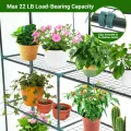 Ohuhu Gewächshaus Foliengewächshaus überwinterungszelt für Pflanzen, Winterfest Tomatenhaus Winterschutz Pflanzen mit PVC Abdeckung 3 Tiers 12 Regale Gewächshaus Klein für Garten 143x143x195 cm - Thumbnail 5