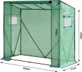 WOLTU Foliengewächshaus 130 g/m², PE halbtransparente Tomatengewächshaus, Plane wasserdicht wetterfest Mehrzwecktreibhaus Pflanzenhaus, Garten, Terrasse, Hinterhof, 200x77x146/169 cm, Grün - Thumbnail 7