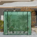 WOLTU Foliengewächshaus 130 g/m², PE halbtransparente Tomatengewächshaus, Plane wasserdicht wetterfest Mehrzwecktreibhaus Pflanzenhaus, Garten, Terrasse, Hinterhof, 200x77x146/169 cm, Grün - Thumbnail 4