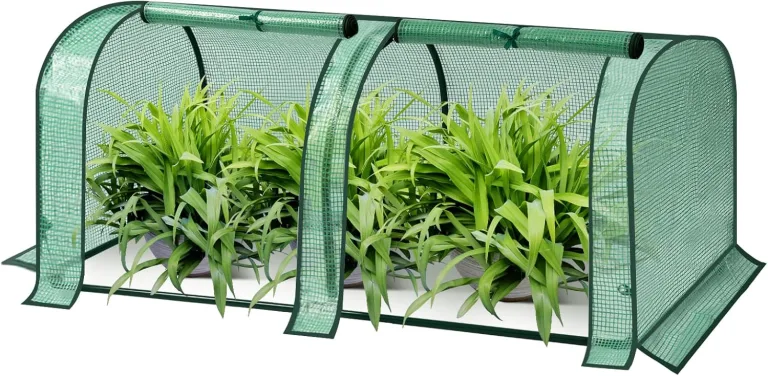 WOLTU Foliengewächshaus, Gewächshaus wasserdicht, Tomatengewächshaus wetterfest, PE Gitterfolie, Mehrzwecktreibhaus Pflanzenhaus für Garten Balkon, 130 x 60 x 50 cm, Grün – Bild 8