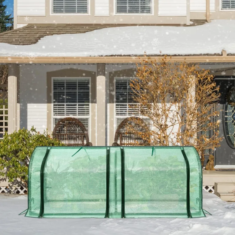WOLTU Foliengewächshaus, Gewächshaus wasserdicht, Tomatengewächshaus wetterfest, PE Gitterfolie, Mehrzwecktreibhaus Pflanzenhaus für Garten Balkon, 130 x 60 x 50 cm, Grün – Bild 3
