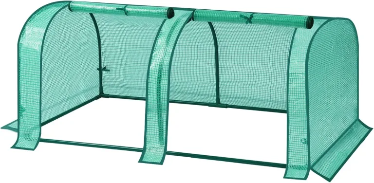 WOLTU Foliengewächshaus, Gewächshaus wasserdicht, Tomatengewächshaus wetterfest, PE Gitterfolie, Mehrzwecktreibhaus Pflanzenhaus für Garten Balkon, 130 x 60 x 50 cm, Grün – Bild 1